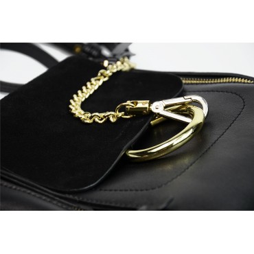 Eldora Genuine Leather Backpack Bag Black 76227