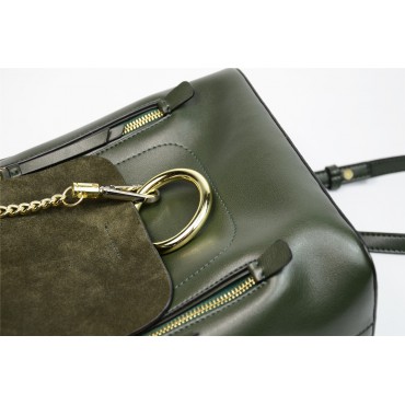 Eldora Genuine Leather Backpack Bag Dark Green 76227