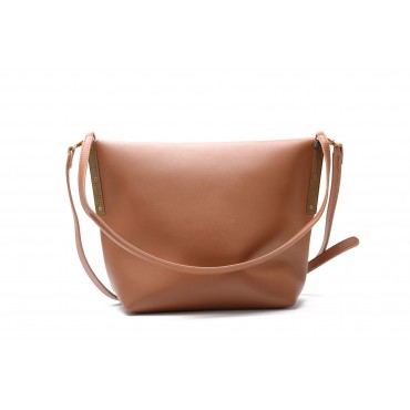 Eldora Genuine Leather Bucket Bag Pink 76226
