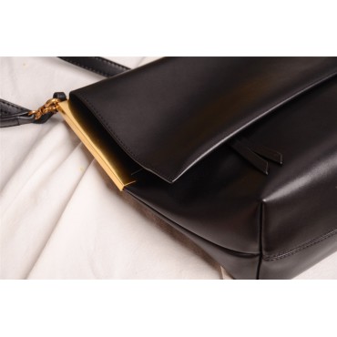 Eldora Genuine Leather Shoulder Bag Black 76226