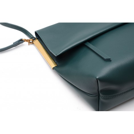 Eldora Genuine Leather Bucket Bag Brown 76226