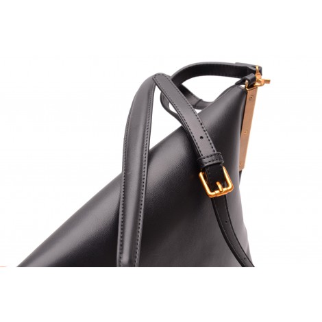 Eldora Genuine Leather Shoulder Bag Black 76226