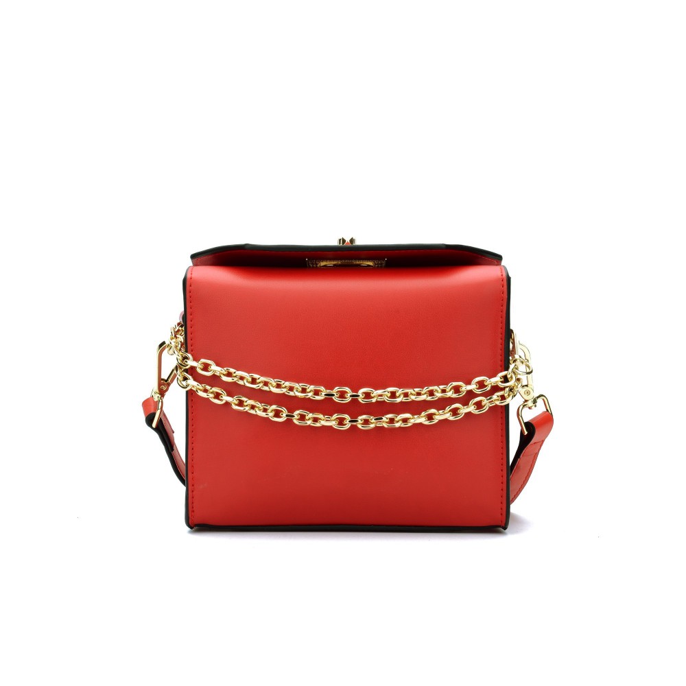 Eldora Sac à main en bandoulière en cuir Rouge 76230