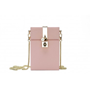 Eldora Genuine Leather Shoulder Bag Pink  76231