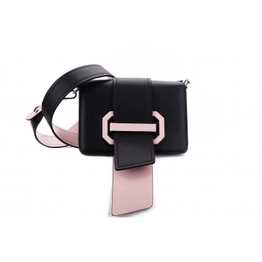 Eldora Genuine Leather Shoulder Bag Black 76233