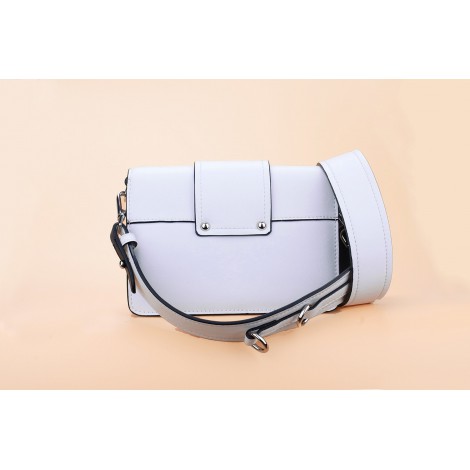 Eldora Genuine Leather Shoulder Bag White 76233