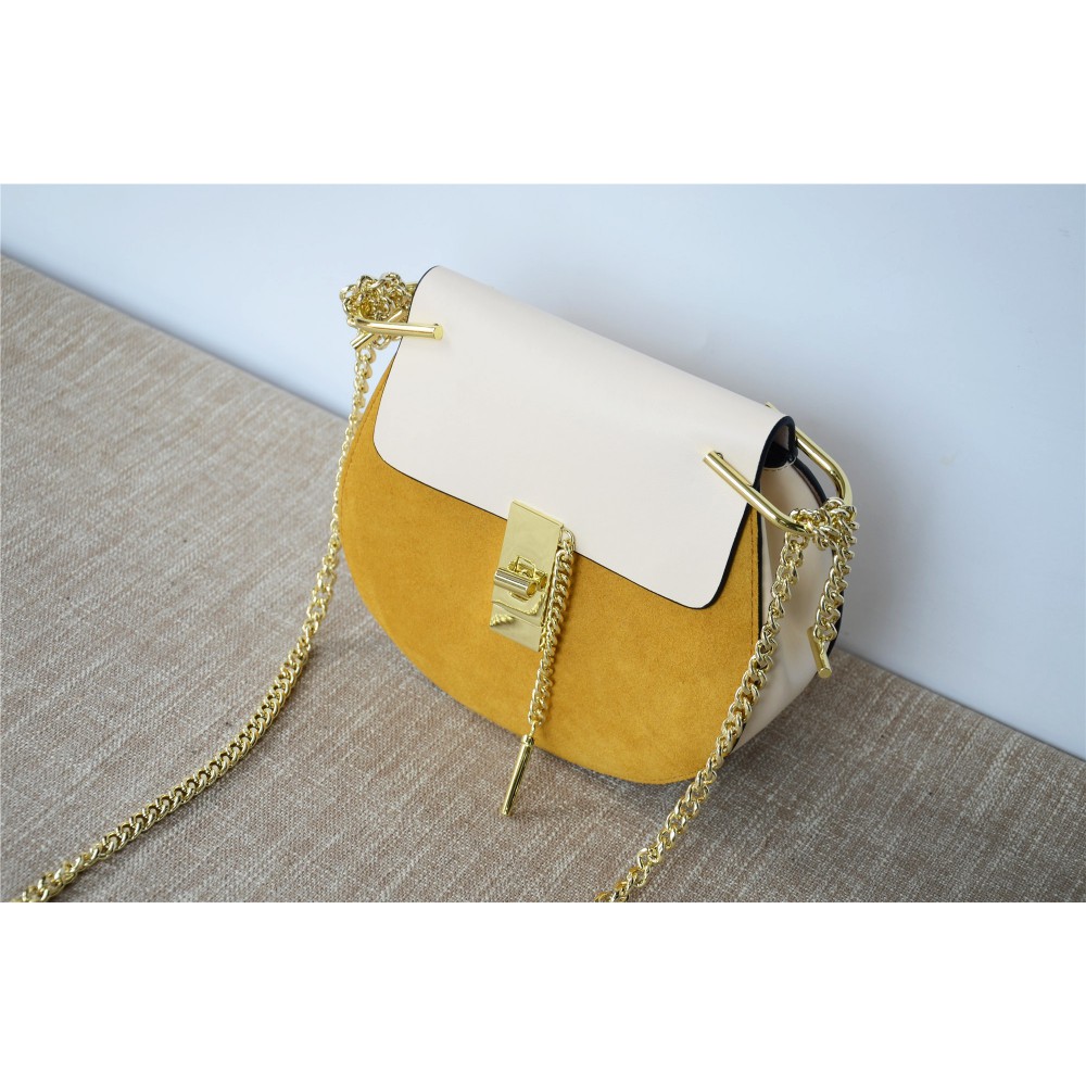  Eldora Genuine Leather Shoulder Bag Yellow 76228