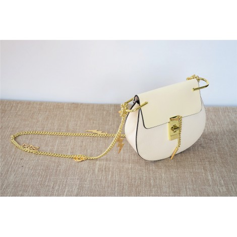  Eldora Genuine Leather Shoulder Bag White 76228