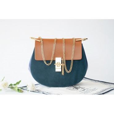  Eldora Genuine Leather Shoulder Bag Blue 76228
