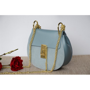  Eldora Genuine Leather Shoulder Bag Light Blue 76228