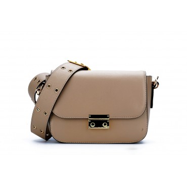 Eldora Genuine Leather Shoulder Bag Khaki 76234