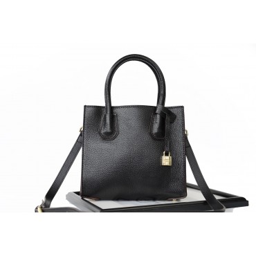 Eldora Genuine Leather Tote Bag Black 76235
