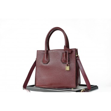 Eldora Genuine Leather Tote Bag Dark Red 76235