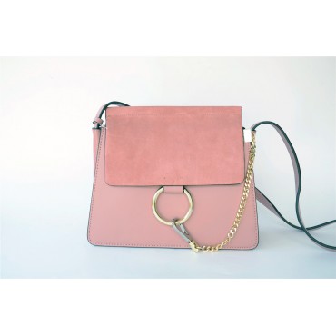 Eldora Genuine Leather Shoulder Bag Pink 76236