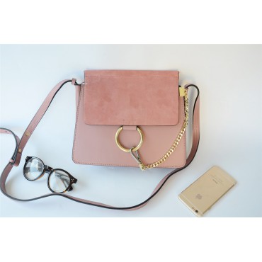 Eldora Genuine Leather Shoulder Bag Pink 76236