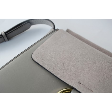 Eldora Genuine Leather Shoulder Bag Grey 76236