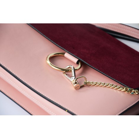 Eldora Genuine Leather Shoulder Bag Pink Dark Red 76236
