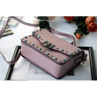 Eldora Genuine Leather Shoulder Bag Pink 76239