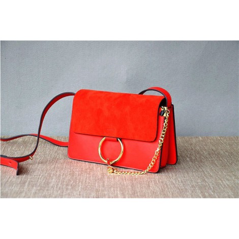 Eldora Genuine Leather Shoulder Bag Orange 76340