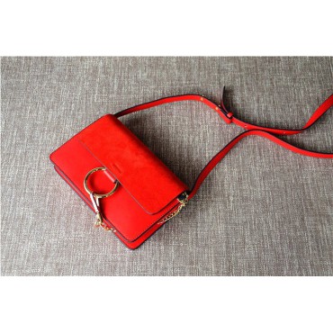 Eldora Genuine Leather Shoulder Bag Orange 76340