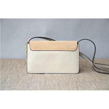 Eldora Genuine Leather Shoulder Bag White 76340