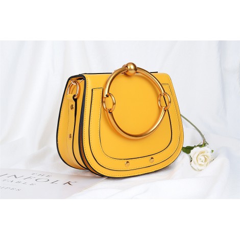 Eldora Genuine Leather Tote Bag Yellow 76344