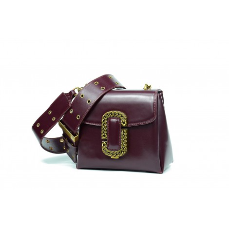 Eldora Genuine Leather Shoulder Bag Purple 76345