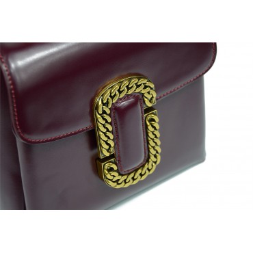 Eldora Genuine Leather Shoulder Bag Purple 76345