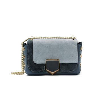 Eldora Genuine Leather Shoulder Bag Blue 76346
