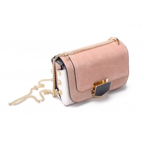 Eldora Genuine Leather Shoulder Bag Pink 76346