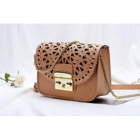 Eldora « Eloise » Genuine Leather Shoulder Bag Brown 76348