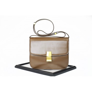 Eldora Genuine Leather Shoulder Bag Brown 76349