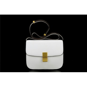 Eldora Genuine Leather Shoulder Bag White 76349