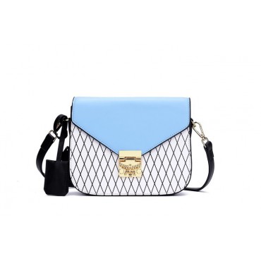 Eldora Genuine Leather Shoulder Bag Blue 76356