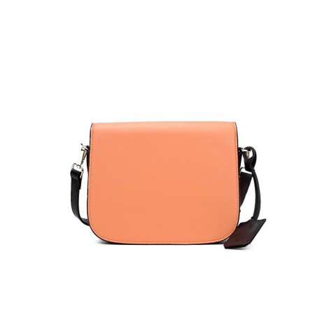 Eldora Genuine Leather Shoulder Bag Orange Red 76356