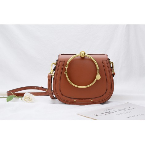 Eldora Genuine Leather Tote Bag Brown 76344