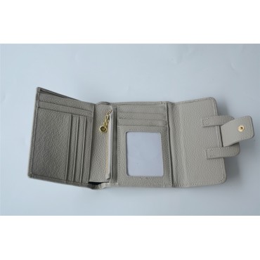Eldora Genuine Cowhide Leather Wallet Grey 76357