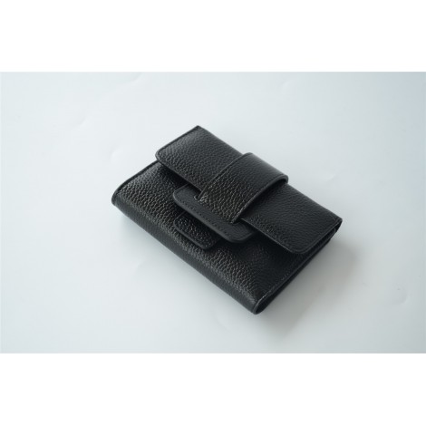 Eldora Genuine Cowhide Leather Wallet Black 76357