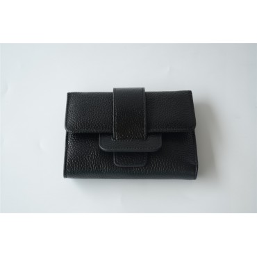 Eldora Genuine Cowhide Leather Wallet Black 76357