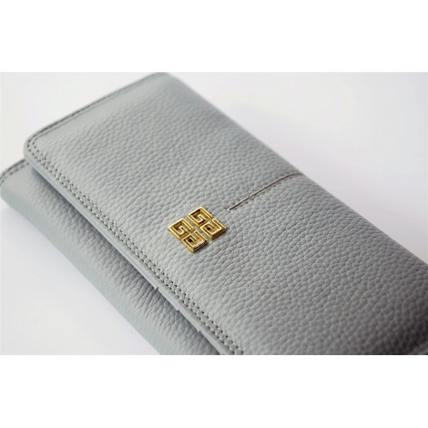 Eldora Genuine Cowhide Leather Wallet Blue 76358
