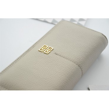Eldora Genuine Cowhide Leather Wallet Grey 76358