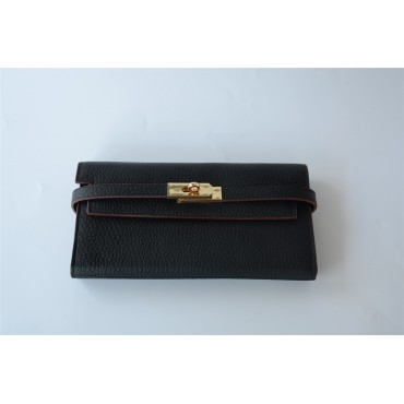 Eldora Genuine Cowhide Leather Wallet Black 76359