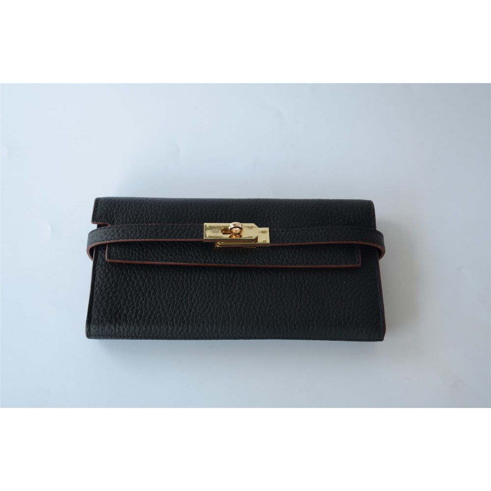 Eldora Genuine Cowhide Leather Wallet Black 76359
