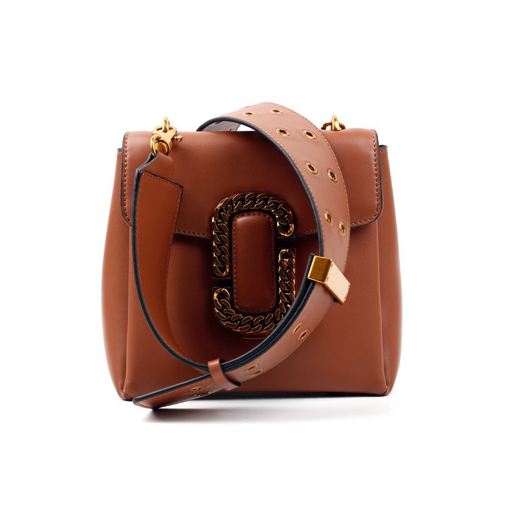 Sac à main porté épaule en cuir Marron 76362 Sac à main porté épaule en cuir Marron 76362