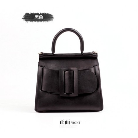 Eldora Genuine Leather Tote Bag Black 76364