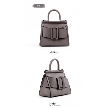 Eldora Genuine Leather Tote Bag Grey 76364