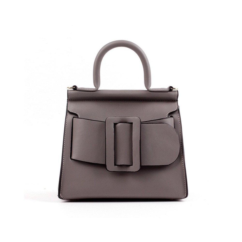 Eldora Genuine Leather Tote Bag Grey 76364