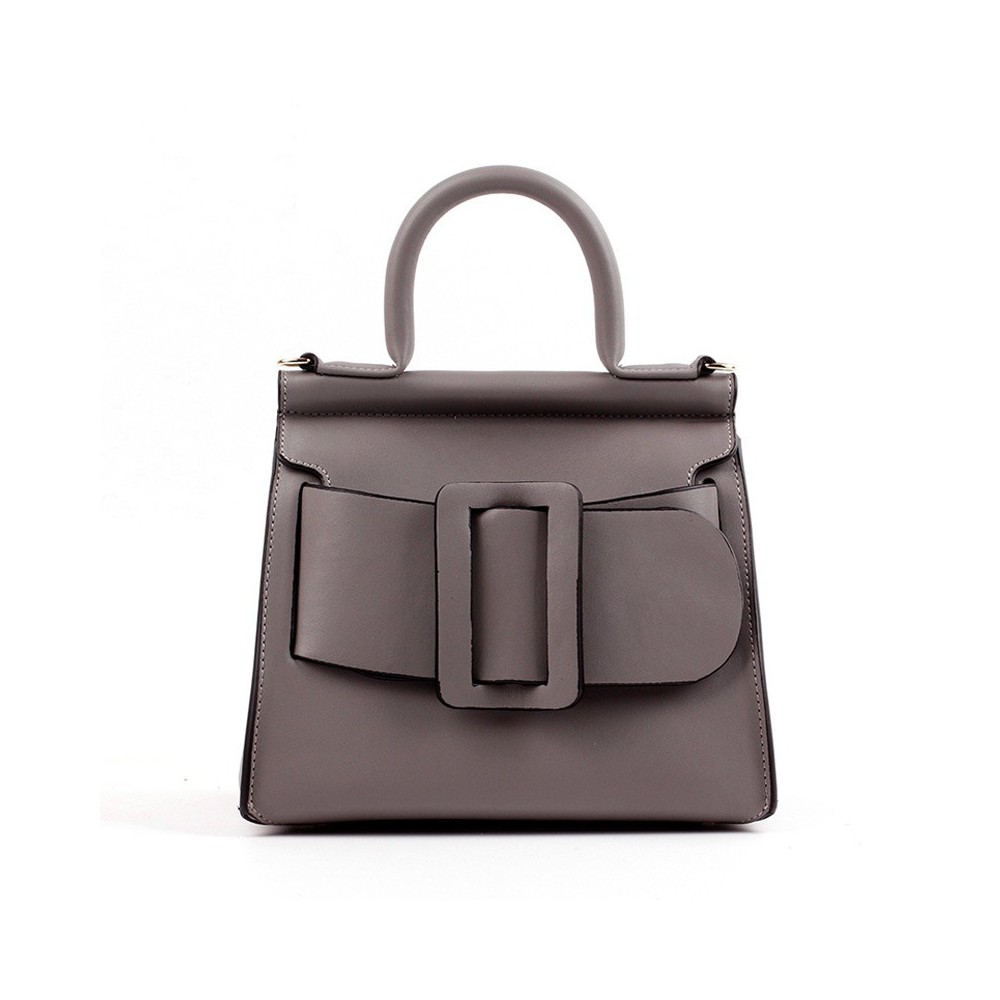 Sac à main cabas en cuir  Gris 76364