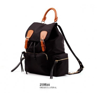 Eldora Genuine Leather Backpack Bag Black 76366