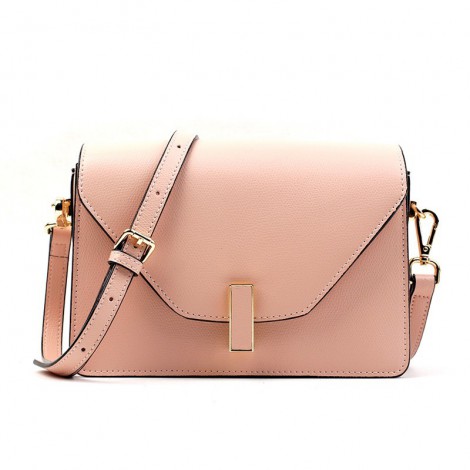 Eldora Genuine Leather Shoulder Bag Pink 76375